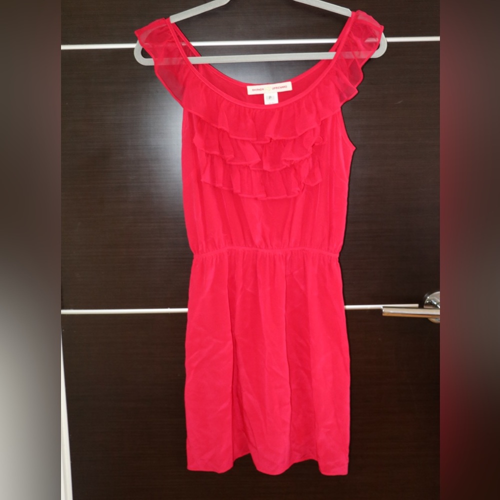 Amanda Uprichard Vibrant Pink Ruffle Dress